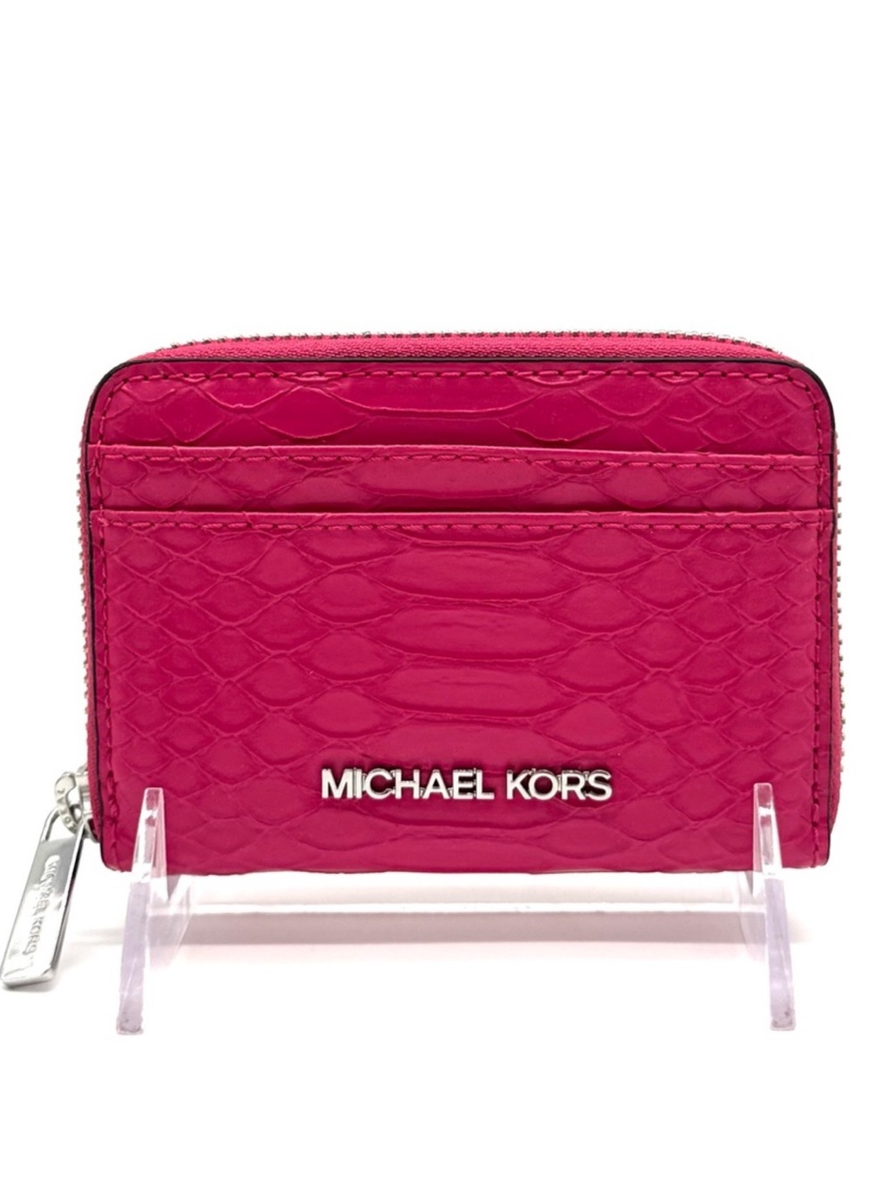 Michael Kors Medium ZA Card Case Wallet Electric Pink